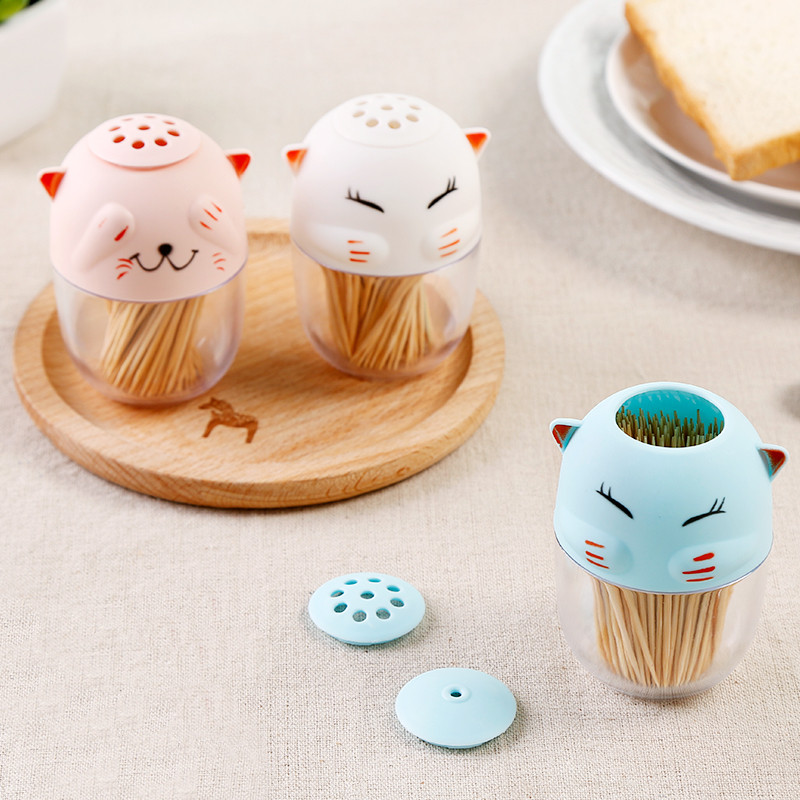 Aranyos macska alakú fűszeres üveg egészségbiztos ABS műanyag temperos sóbors palack BBQ konyhai főzőeszközökhöz Fogpiszkáló tartó