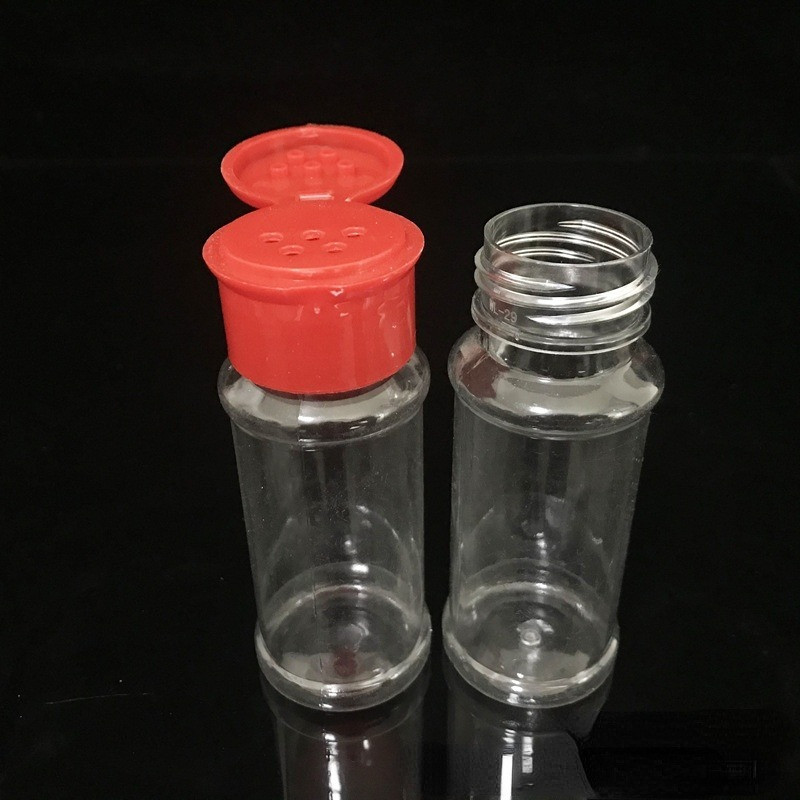 10 DB műanyag fűszer só bors shaker fűszeres tégely 100 ml műanyag átlátszó fűszeres palack Barbecue locsoló palack