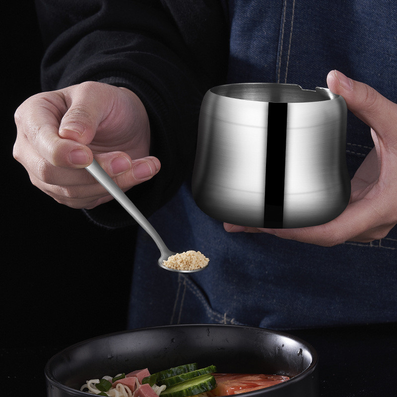 Set de borcane de condimente din oțel inoxidabil 304 Ustensile de bucătărie Oglindă de capacitate mare Borcan de sare de zahăr Borcan de condimente