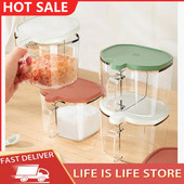 Naujas prieskonių indelis skaidrus cukraus druskos butelis virtuvės laikymo dėžutės plastikinės prieskonių puodas virtuvės druskos puodas