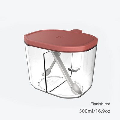 Naujas prieskonių indelis skaidrus cukraus druskos butelis virtuvės laikymo dėžutės plastikinės prieskonių puodas virtuvės druskos puodas