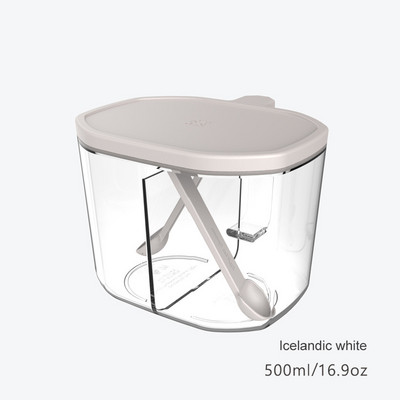 Naujas prieskonių indelis skaidrus cukraus druskos butelis virtuvės laikymo dėžutės plastikinės prieskonių puodas virtuvės druskos puodas