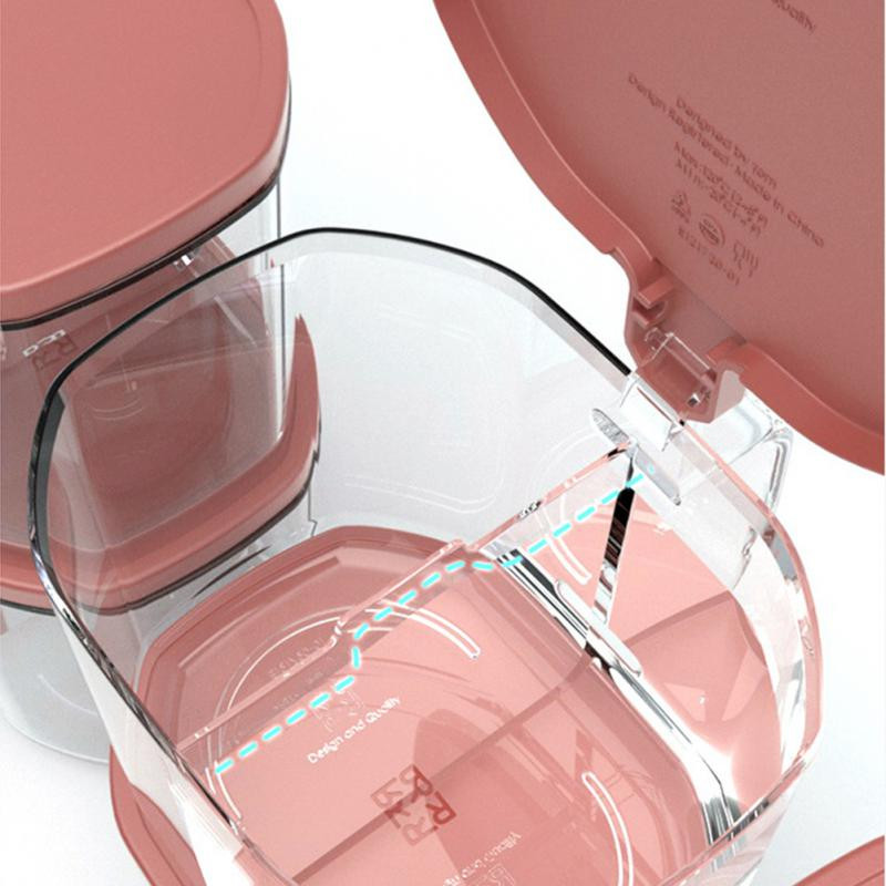 Naujas prieskonių indelis skaidrus cukraus druskos butelis virtuvės laikymo dėžutės plastikinės prieskonių puodas virtuvės druskos puodas