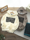 Lezser kapucnis pulóver zsebbel fiúknak