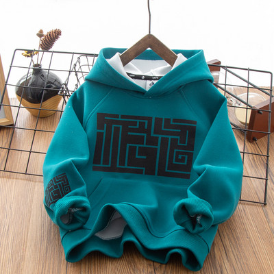 Lezser kapucnis pulóver zsebbel fiúknak