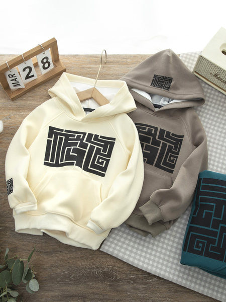 Lezser kapucnis pulóver zsebbel fiúknak