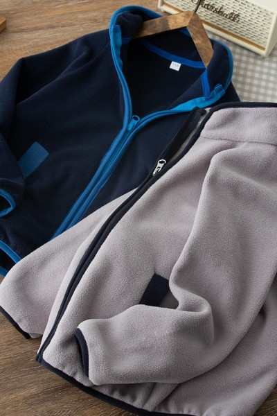 Hanorac fleece pentru copii cu guler inalt