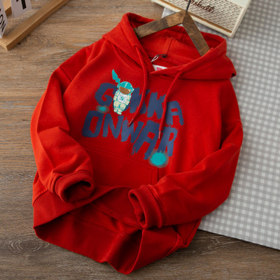 Berniuko palaidi megztiniai su gobtuvu su užrašais