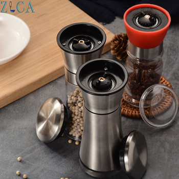 ZLCA Ръчна мелница за черен пипер, сол и подправки от неръждаема стомана Кухненски аксесоари за използване в ресторант, хотелска домашна кухня