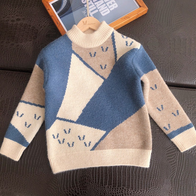 Pulover tricotat cu maneca lunga pentru baieti