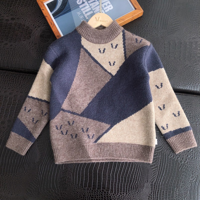 Pulover tricotat cu maneca lunga pentru baieti