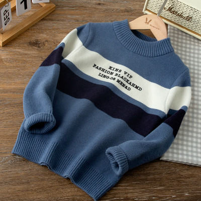 Pulover tricotat cu maneca lunga pentru baieti
