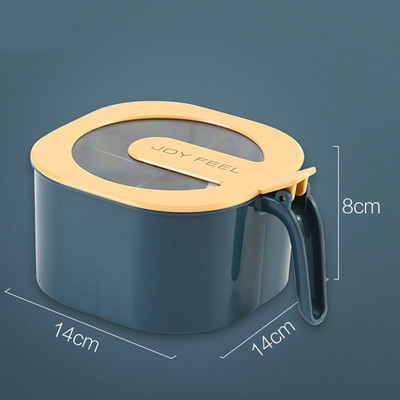 Borcan de condimente de sare și piper cu capac Recipient transparent pentru condimente Cutie de depozitare pentru condimente Cutii de condimente de dovleac Seturi de recipiente de bucătărie