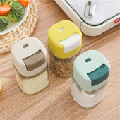 Bucătărie sare cantitativ condiment borcan instrument piper condimente recipient tip împingere control sare sticla organizator condimente
