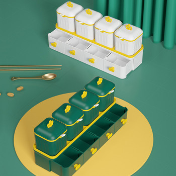 Κουτί καρυκευμάτων Αναλώσιμα κουζίνας Συρτάρι με πολλά πλέγματα Αλάτι μονονάτριο γλουταμινικό πιπέρι Βάζο καρυκεύματα σετ συνδυασμού βάζων καρυκεύματα Εργαλεία μπαχαρικών