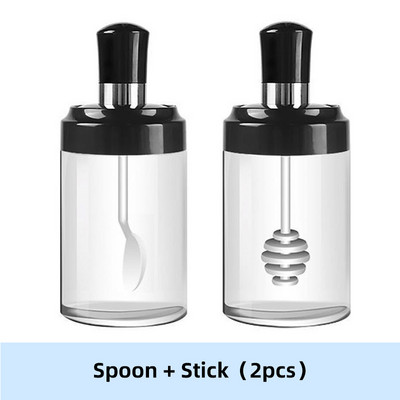 Staklo Kuhinjski set začina za začine Boce Sol i papar Žlica Staklenke Kist za ulje Posuda za med Posuda za hranu Posuda za pohranu Prozirni poklopac