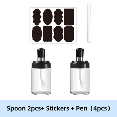 Staklo Kuhinjski set začina za začine Boce Sol i papar Žlica Staklenke Kist za ulje Posuda za med Posuda za hranu Posuda za pohranu Prozirni poklopac