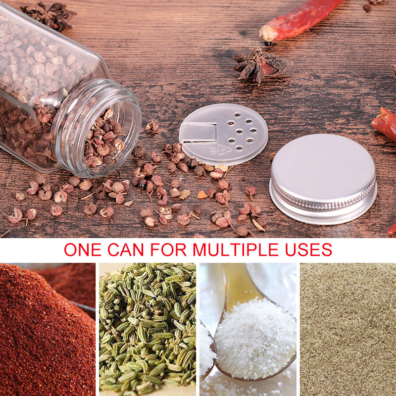 12 buc. Sticle de condimente de sticla cu autocolante Borcane de condimente Organizator Raft pentru condimente de bucatarie Set de vase de condimente Sare Piper Gadget de bucătărie