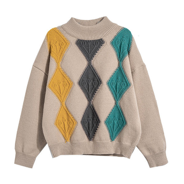 Pulover tricotat pentru copii model nou cu decolteu oval pentru baieti