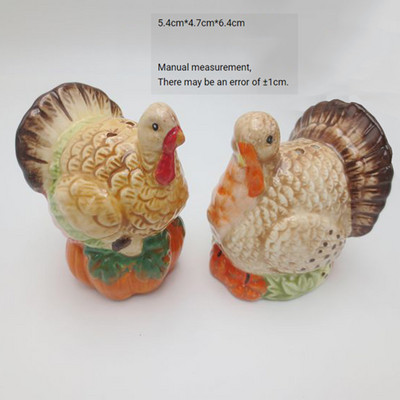 Kézzel készített kerámia festett só-borsszóró készlet - Mikulás, hóember, pulyka, pingvin, mézeskalács ember szakács, sütőtök, koponya