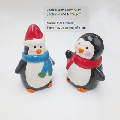 Kézzel készített kerámia festett só-borsszóró készlet - Mikulás, hóember, pulyka, pingvin, mézeskalács ember szakács, sütőtök, koponya