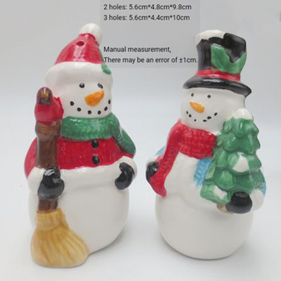 Kézzel készített kerámia festett só-borsszóró készlet - Mikulás, hóember, pulyka, pingvin, mézeskalács ember szakács, sütőtök, koponya