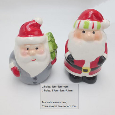 Kézzel készített kerámia festett só-borsszóró készlet - Mikulás, hóember, pulyka, pingvin, mézeskalács ember szakács, sütőtök, koponya