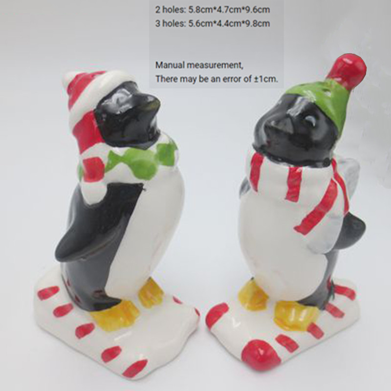 Kézzel készített kerámia festett só-borsszóró készlet - Mikulás, hóember, pulyka, pingvin, mézeskalács ember szakács, sütőtök, koponya