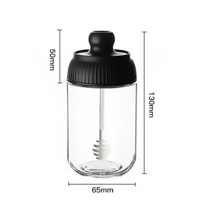 Borcane de condimente din sticlă Borcane de depozitare pentru sare și piper Borcane cu perie pentru ulei Borcane cu miere Borcane pentru depozitarea mirodenilor Accesorii creative de bucătărie