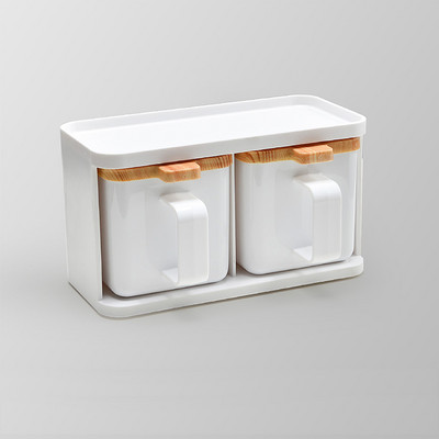 Set de suport pentru cutie de condimente de bucătărie sare transparentă, piper, chimen, pudră, suport de depozitare pentru condimente, borcan pentru condimente, instrumente de organizare pentru ierburi