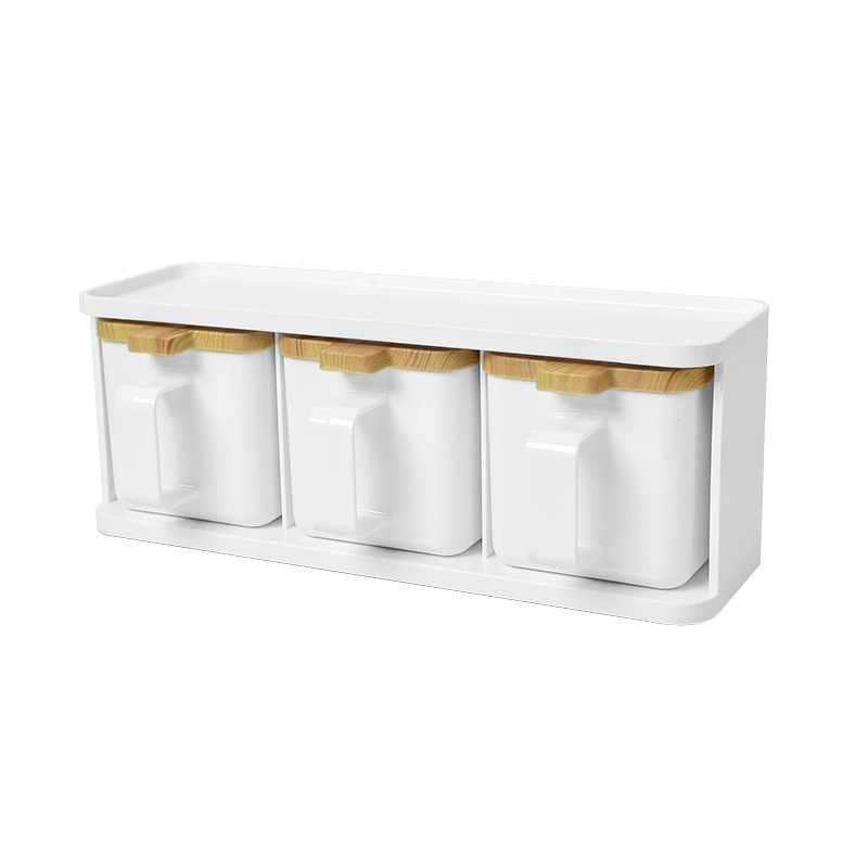 Set de suport pentru cutie de condimente de bucătărie sare transparentă, piper, chimen, pudră, suport de depozitare pentru condimente, borcan pentru condimente, instrumente de organizare pentru ierburi