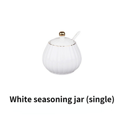 Keramički set staklenki za začine Staklenka za pohranu u kućanstvu Staklenka za sol Kuhinjski pribor Kreativna kutija za začine Kombinacija staklenki za sol