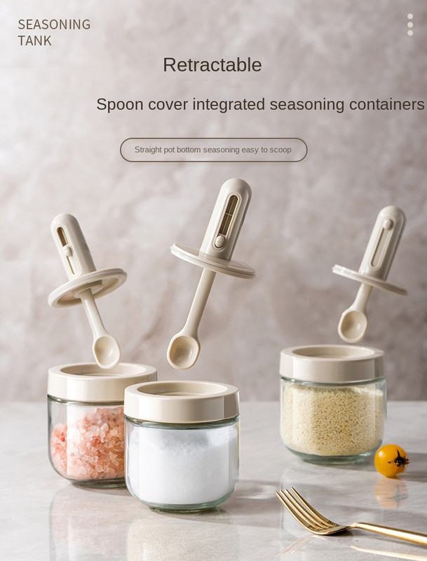 Teleskopinis prieskonių butelis Druskos kiaulės Rūsiai Buitinė virtuvė Prieskonių dėžutė su šaukštu