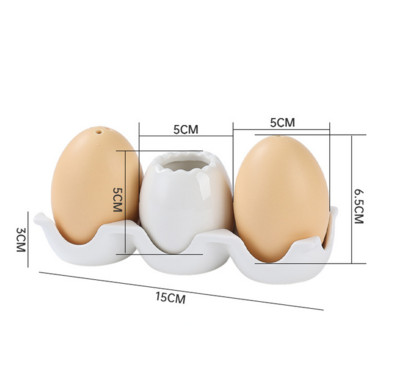 Kūrybinės keramikos kiaušinių modelio prieskoniai Cruet dekoratyvinis porcelianinis druskos ir pipirų ratukas virtuvės prieskonių buteliuko valgomojo stalas