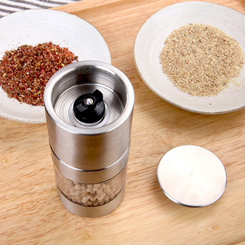 Rasnita manuala sare piper 2 in 1 instrument de rasnita din otel inoxidabil acasa restaurant condimente macinare gadget de bucatarie fierbinte