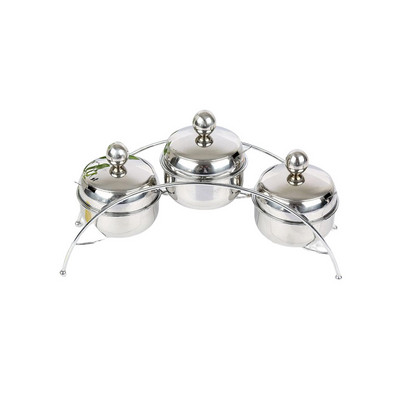 Set borcan de condimente Gadget de bucătărie de uz casnic Organizare Container din oțel inoxidabil Sare Zahăr Condimente Suport Suport Set