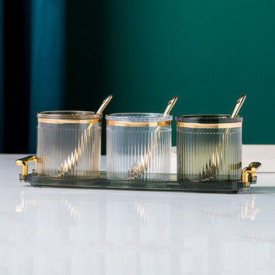 Set borcane din plastic pentru condimente Accesorii pentru bucătărie Instrumente pentru condimente Recipient pentru condimente Saliera Cutie pentru condimente Borcan pentru condimente Sticla pentru condimente