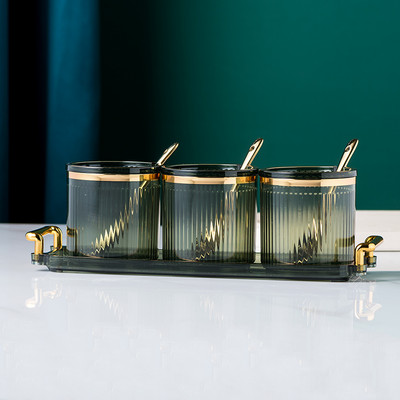 Set borcane din plastic pentru condimente Accesorii pentru bucătărie Instrumente pentru condimente Recipient pentru condimente Saliera Cutie pentru condimente Borcan pentru condimente Sticla pentru condimente