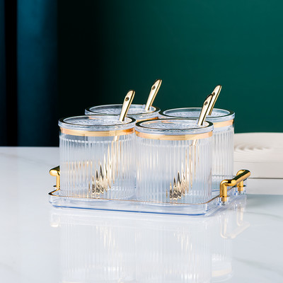 Set borcane din plastic pentru condimente Accesorii pentru bucătărie Instrumente pentru condimente Recipient pentru condimente Saliera Cutie pentru condimente Borcan pentru condimente Sticla pentru condimente