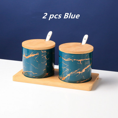 Ceramica creativa Marmura Rezervor de condimente bucatarie Saliera Organizare depozitare recipient pentru condimente set recipient cu condimente organizator