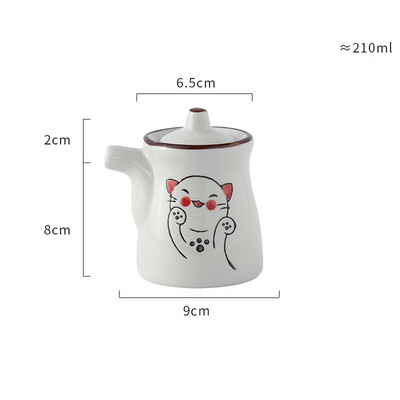 japonez retro pictat manual ceramică chili ulei borcan sare cutie de condimente oțet sos de soia sticla borcan de condimente combinație de sezon