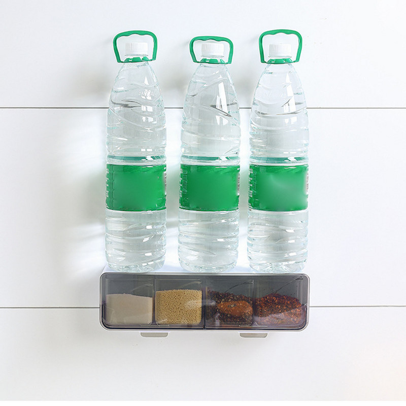 Cutie de condimente de zahăr cu 4 grile, cutie de condimente pentru condimente, cutie de zahăr, suport pentru sare, organizator, accesorii de depozitare pentru gadgeturi de bucătărie, Dropshipping