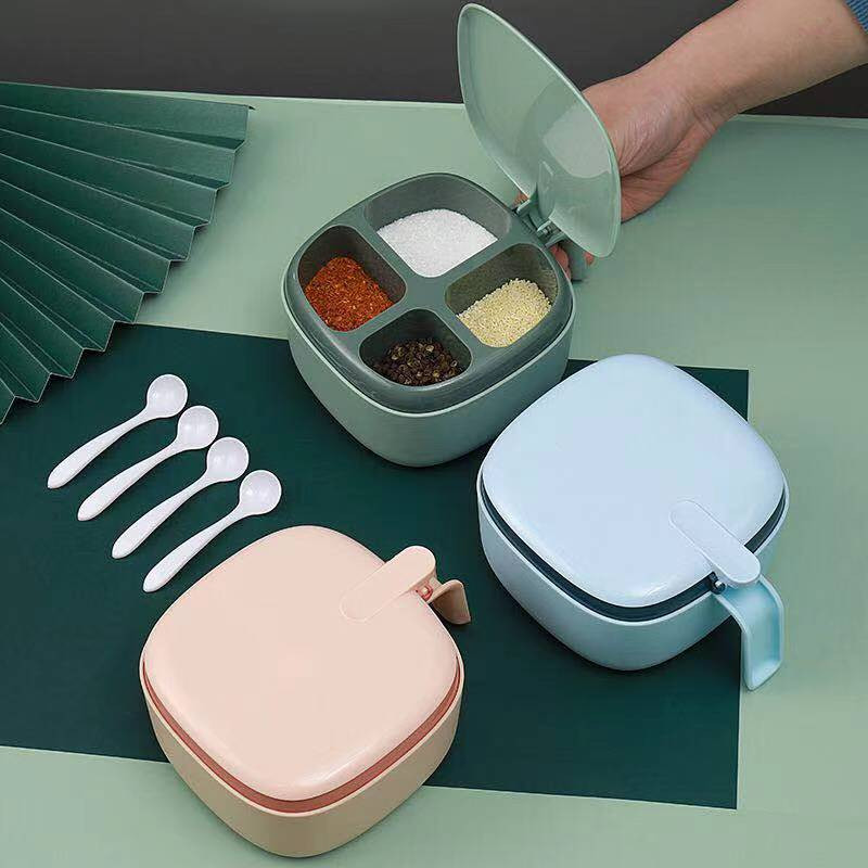 Produs nou cutie de depozitare bucatarie borcan de condimente bol de zahar transparent consumabile de sare