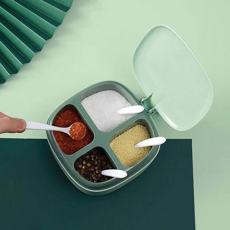 Produs nou cutie de depozitare bucatarie borcan de condimente bol de zahar transparent consumabile de sare