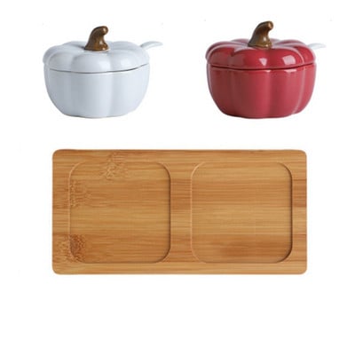 Keramika od bundeve Staklenka za začine Posuda za pohranu soli i šećera sa žlicom Kuhinjske boce za začine Organizator Kuhinjski alati