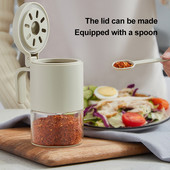 Staklenke za začine Kuhinjska kutija za začine Plastični spremnik za kućanstvo za začine Roštilj Boca za začine Ulje Sol Šećer Boca sa žlicom