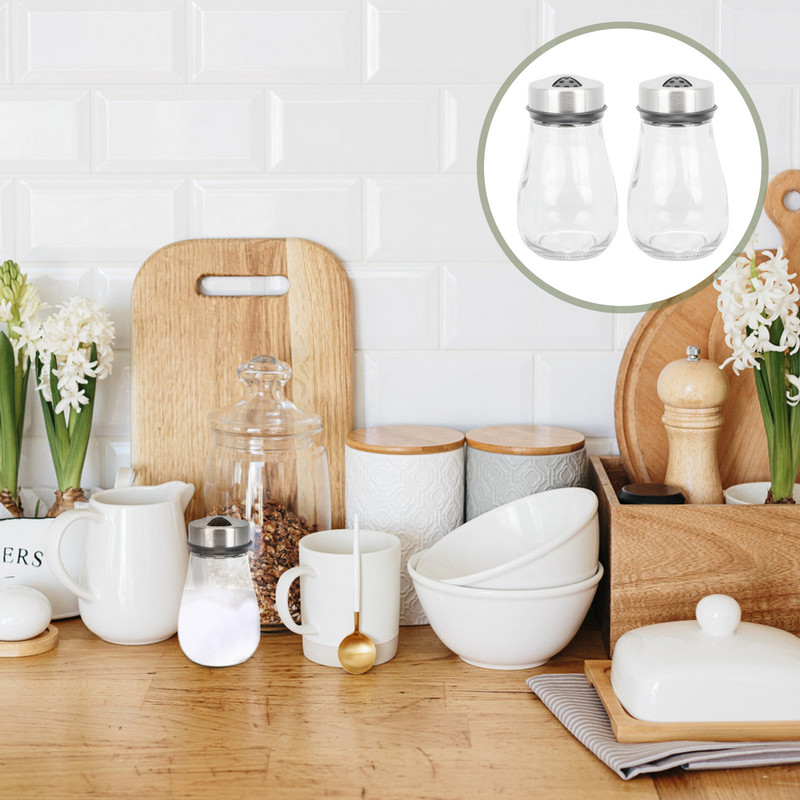 Sol Papar Staklenka sa začinima Kanister Shakers Boca za pohranu šećera Mućkalica za boce Spremnici Posude Metalni lonci Biljke