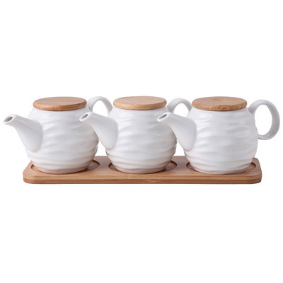 Recipient de condimente din porțelan alb, organizator de condimente pentru restaurant, agitator de sare piper, oală de ulei, unelte pentru depozitarea condimentelor de bucătărie de acasă