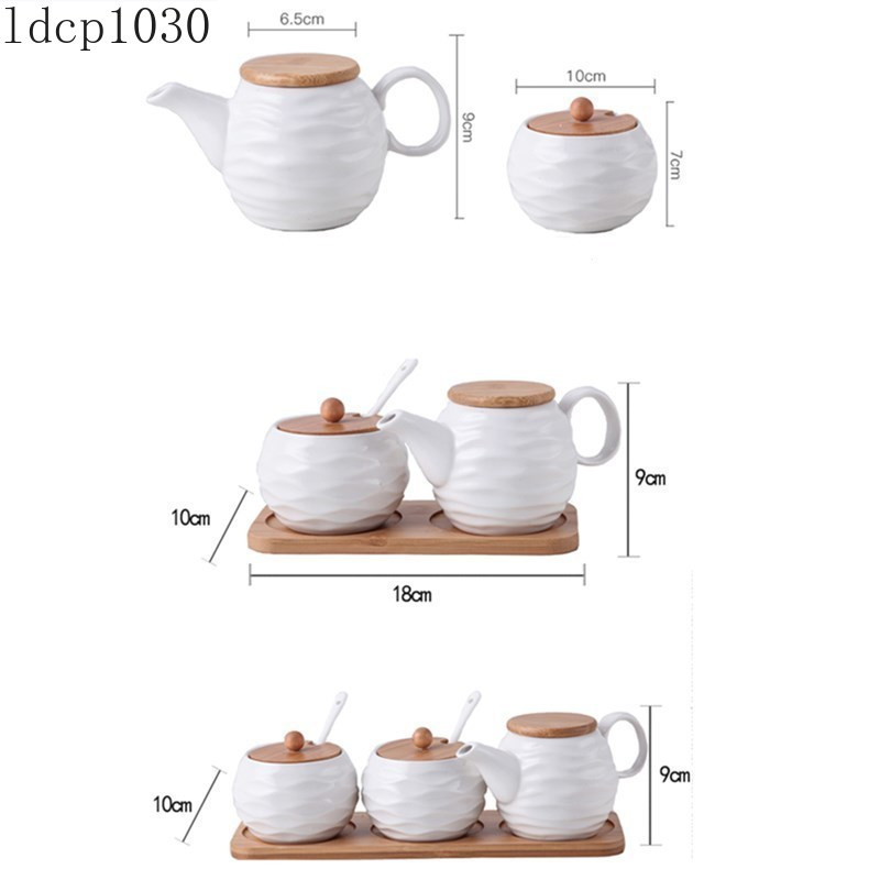 Recipient de condimente din porțelan alb, organizator de condimente pentru restaurant, agitator de sare piper, oală de ulei, unelte pentru depozitarea condimentelor de bucătărie de acasă