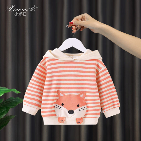 Hanorac pentru copii cu dungi pentru fete